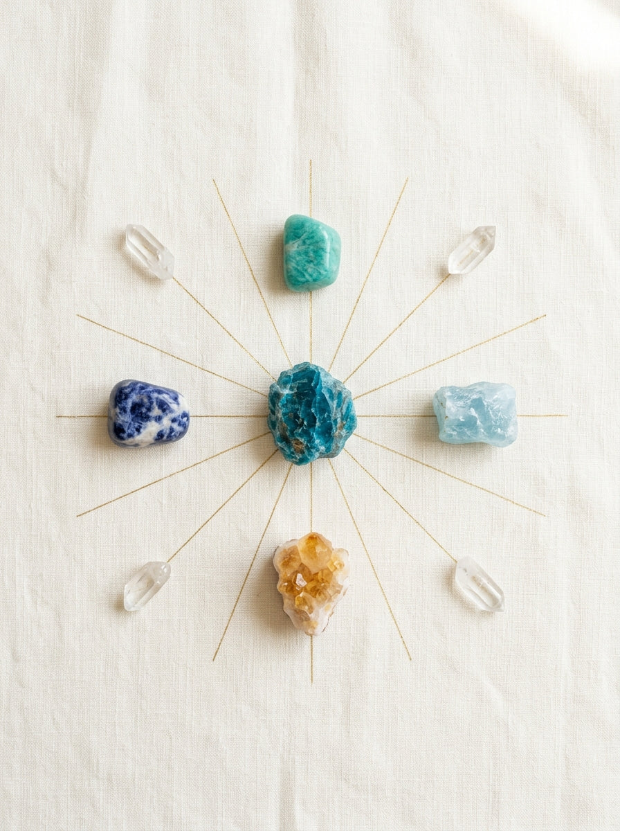 Apatite crystal grid