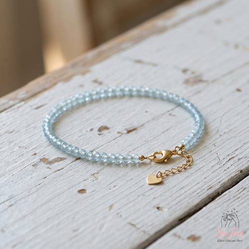 Aquamarine Bracelet | Minimalist Dainty Jewelry Stackable