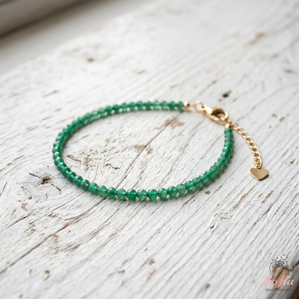 Emerald Bracelet | Minimalist Dainty Jewelry Stackable
