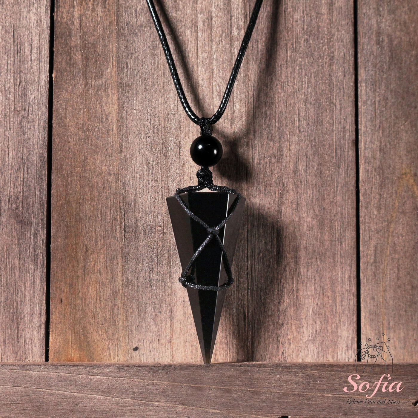 Obsidian Necklace | Boho Crystal Pendant Jewelry