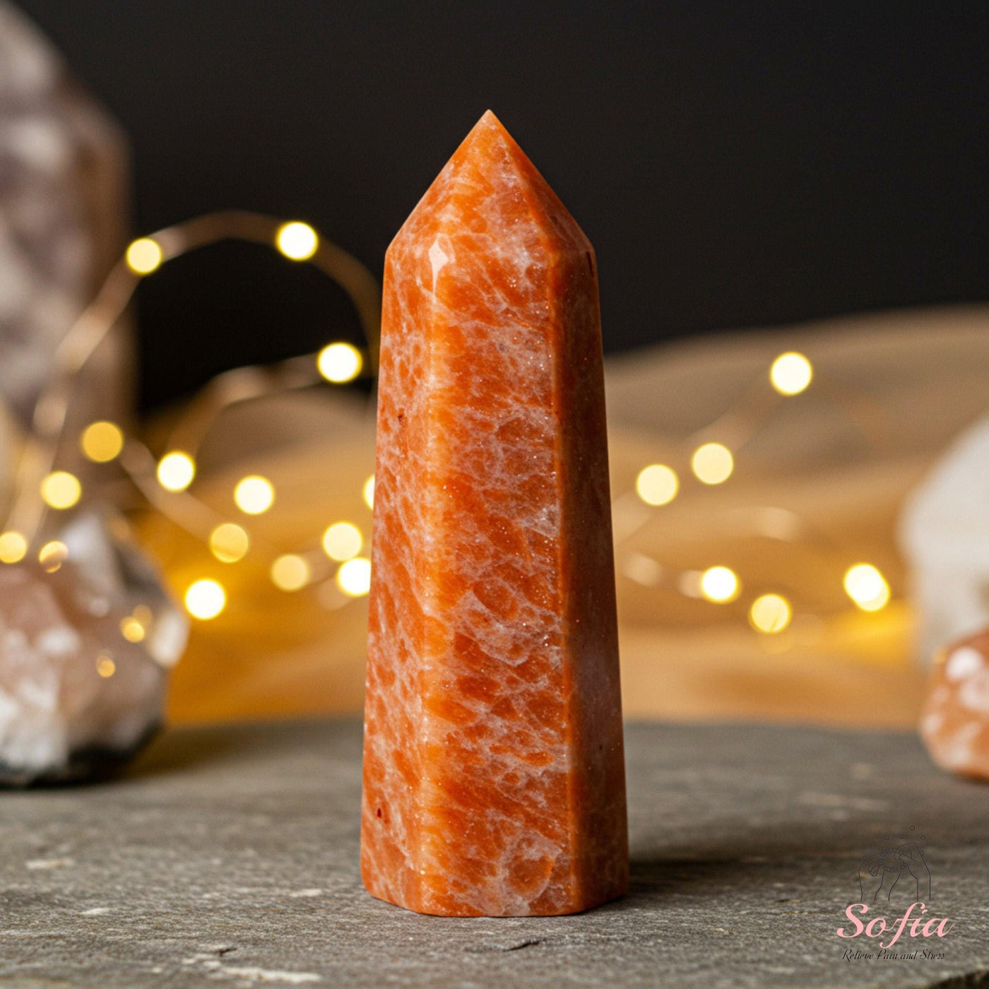 Sunstone Crystal Tower | Crystal Stone Decor