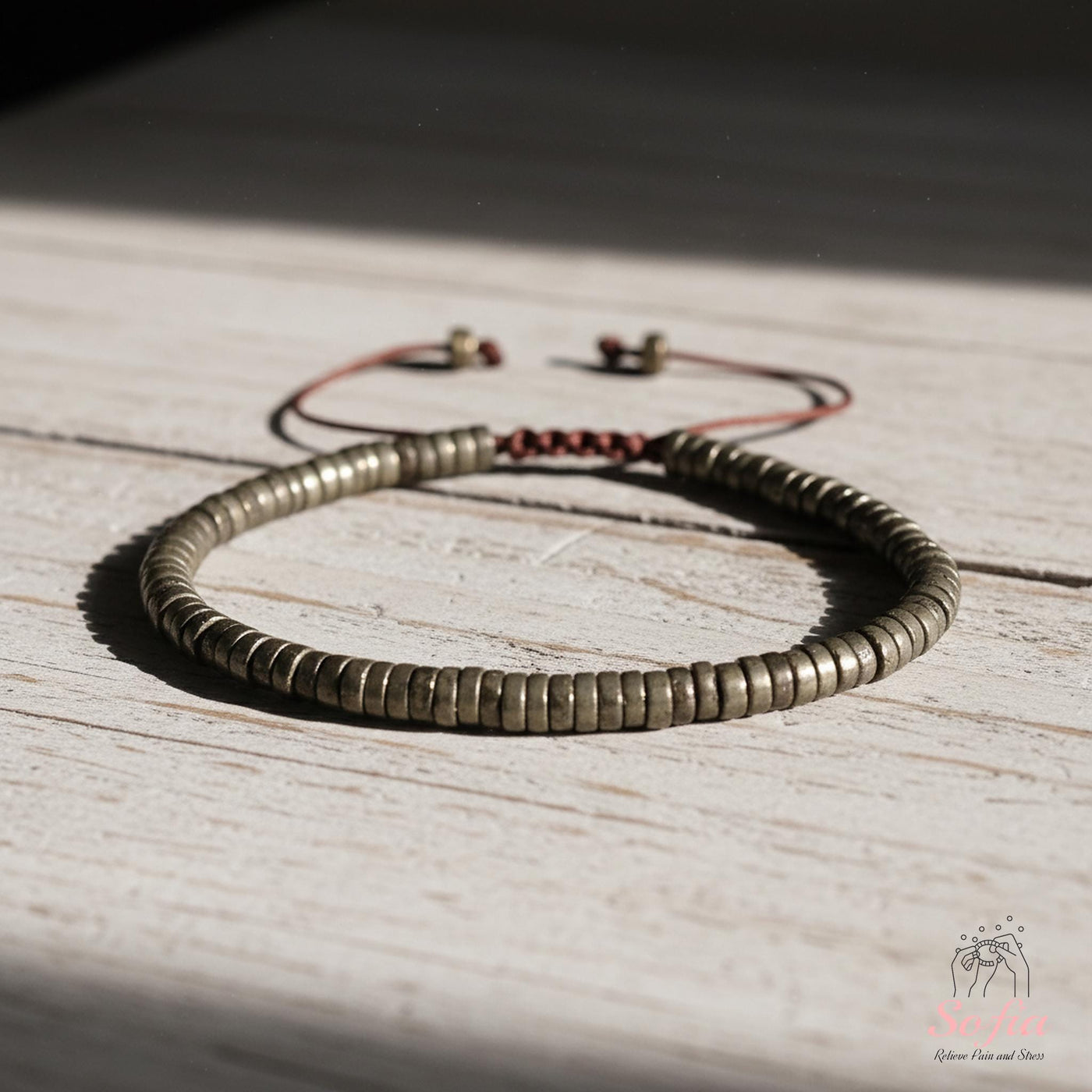 Pyrite Bracelet | Layering Gemstone Heishi Beaded Bracelets