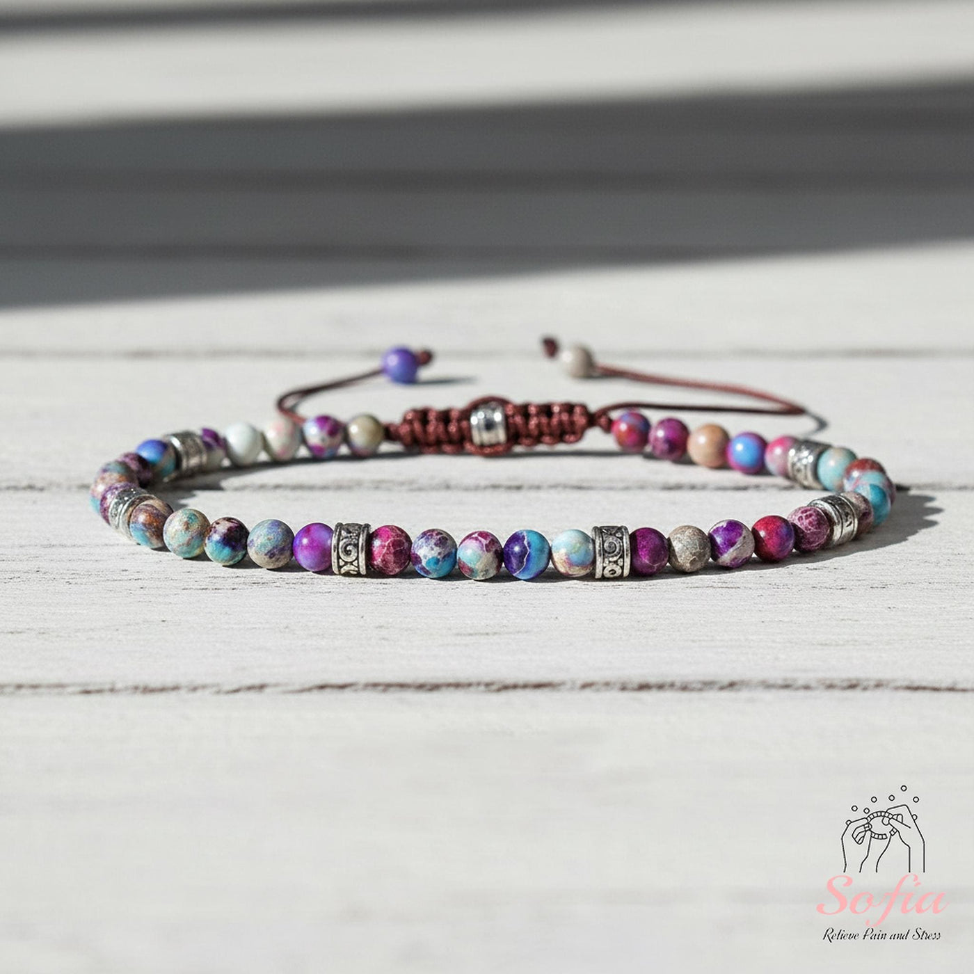 Sea Sediment Jasper Bracelet | Delicate Layering Gemstone Jewelry