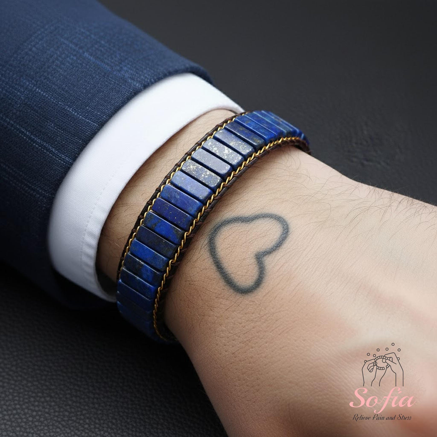 Lapis Lazuli Beaded Bracelet | Crystal Jewelry