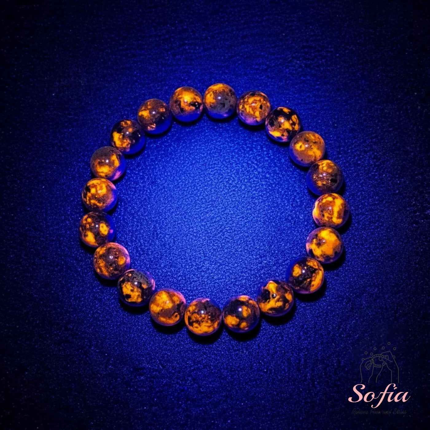 Yooperlite Bracelet UV Reactive | Beaded Crystal Jewelry