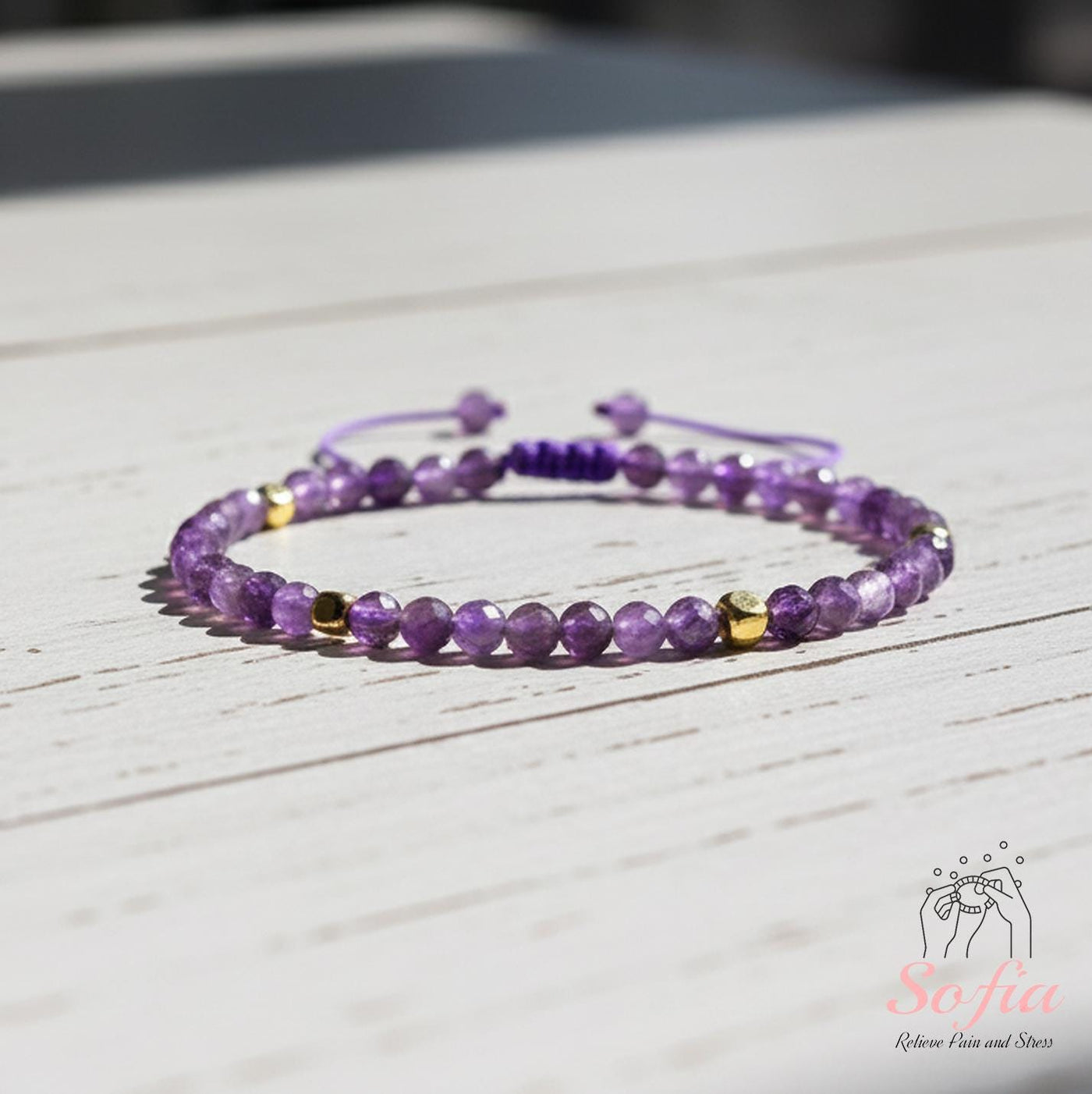 Amethyst Bracelet | Delicate Layering Gemstone Jewelry
