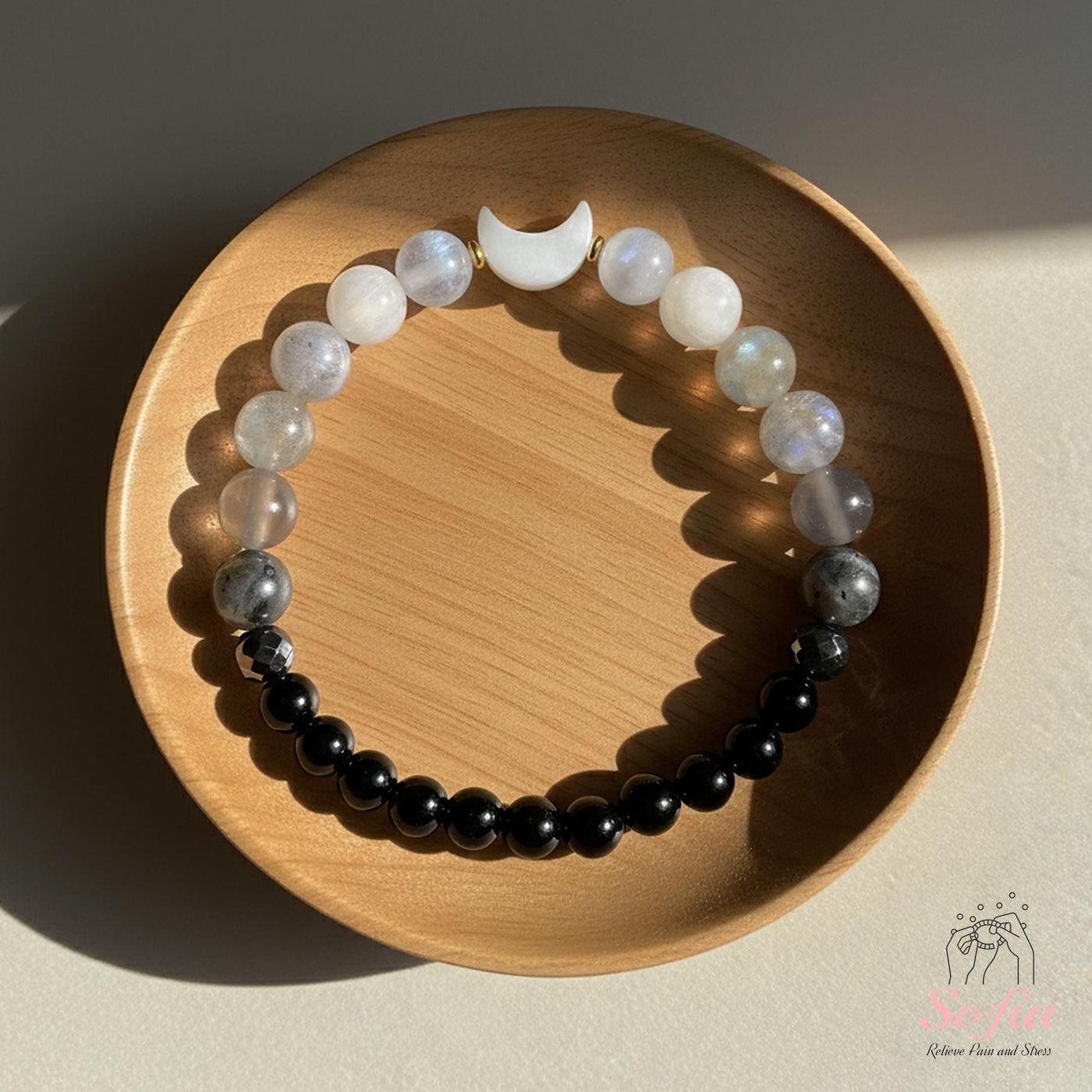 Moon Phrase Bracelet | Moonstone Crystal Jewelry