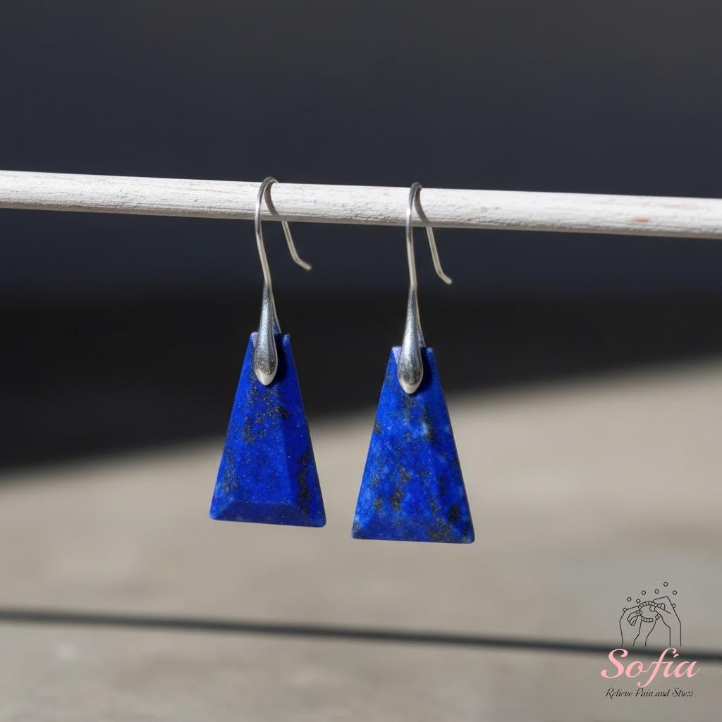 Lapis Lazuli Earrings | Boho Drop Earring | Crystal Jewelry