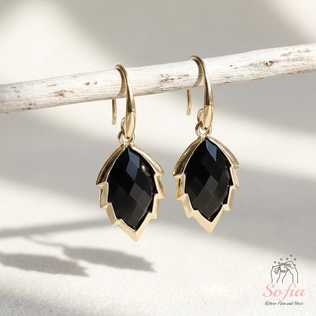 Obsidian Earrings | Boho Drop Earring | Crystal Jewelry