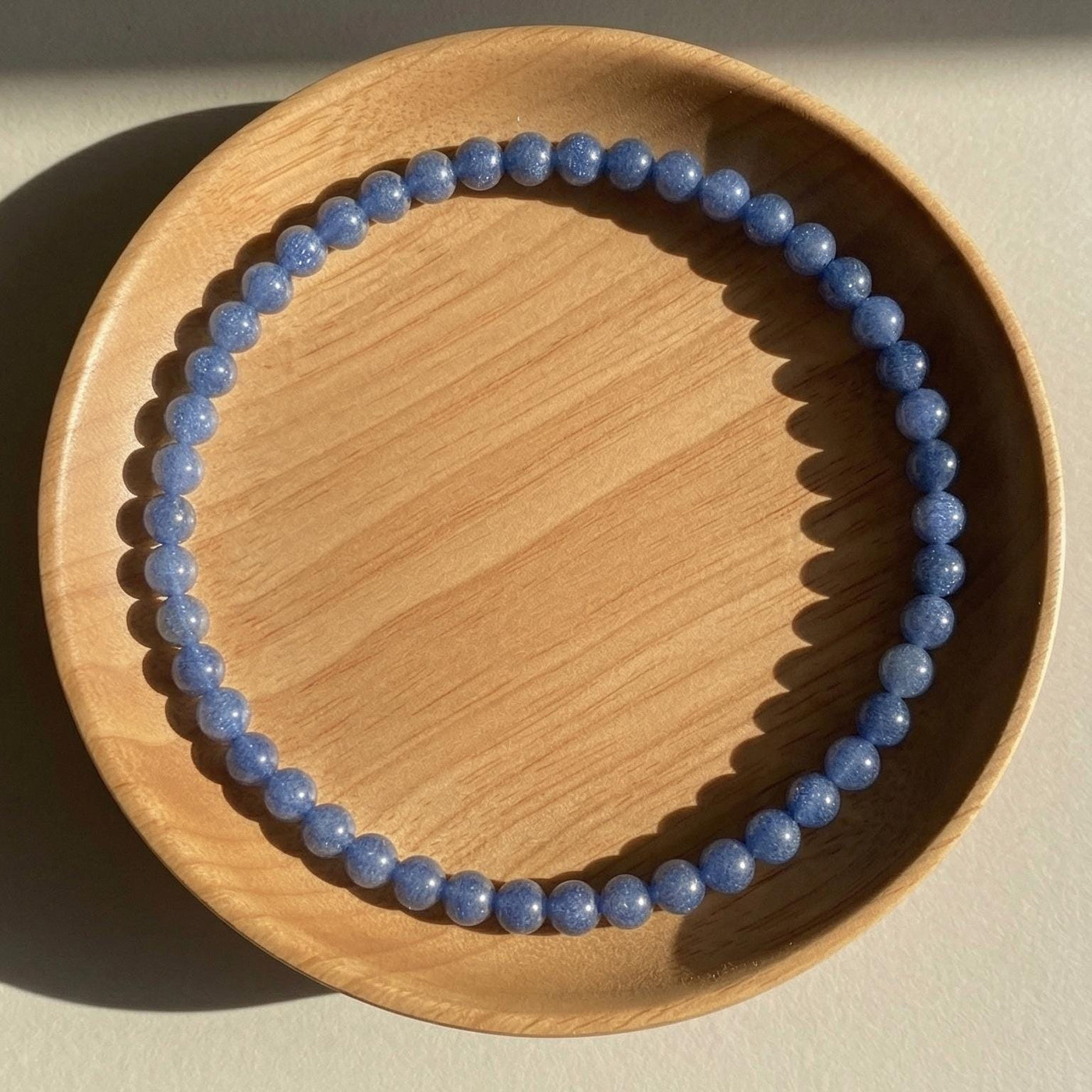 4MM Blue Aventurine Bracelet | Dainty Beaded Crystal Jewelry