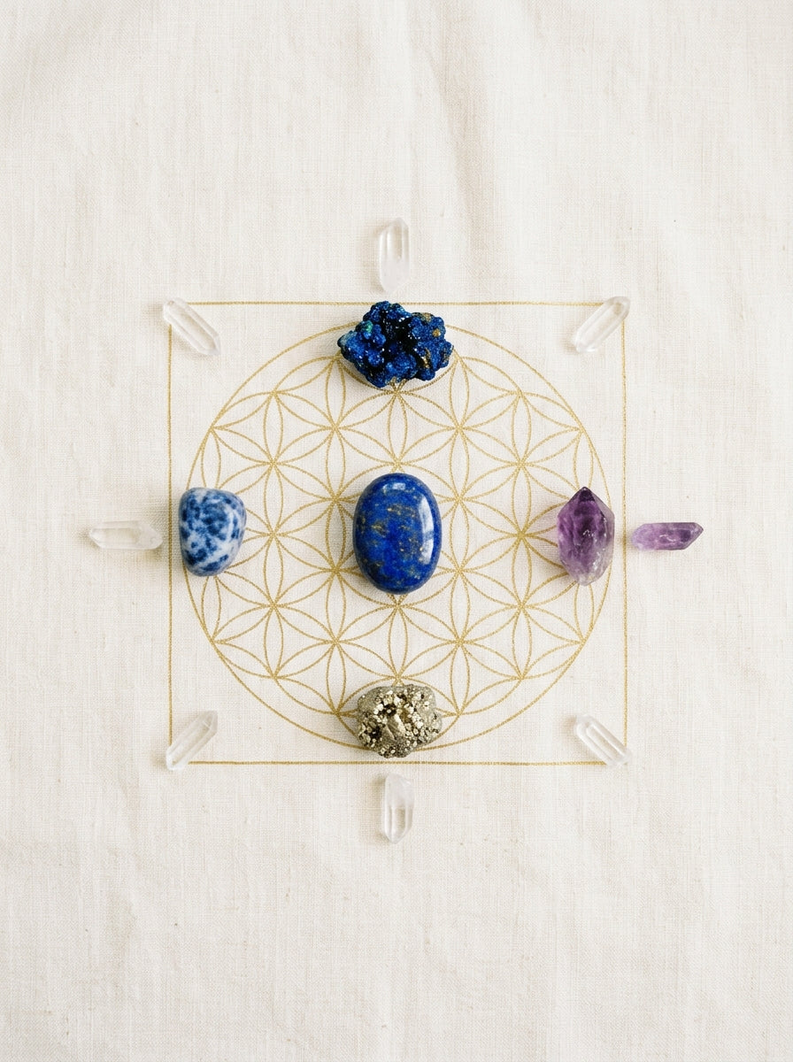 Lapis Lazuli crystal grid