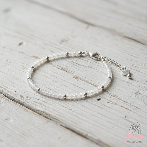 Moonstone Bracelet | Minimalist Dainty Jewelry Stackable