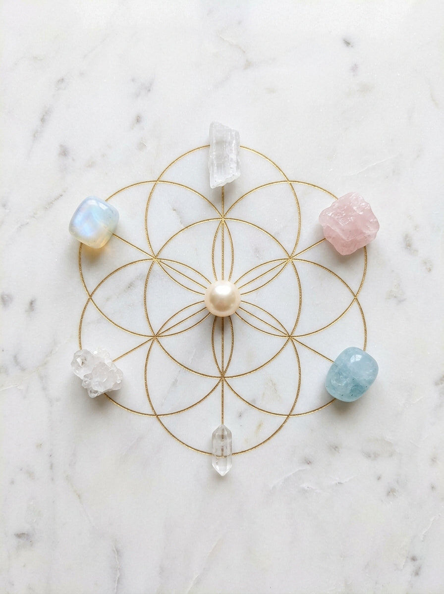 Pearl crystal grid