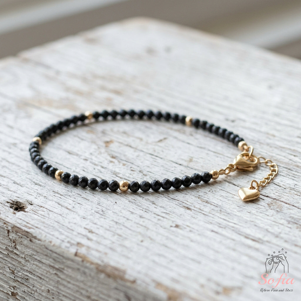 Shungite Bracelet | Minimalist Dainty Jewelry Stackable