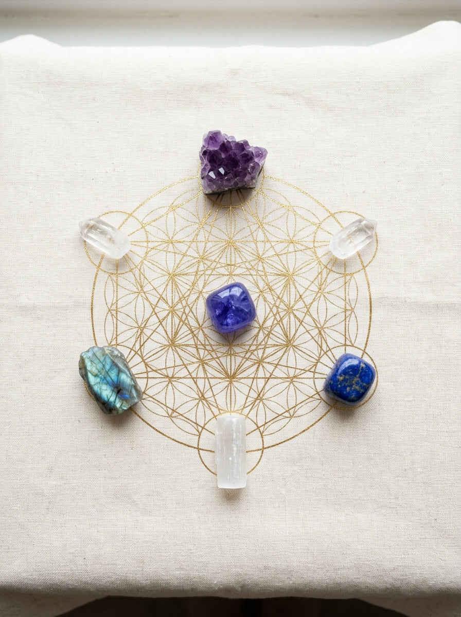 Tanzanite crystal grid