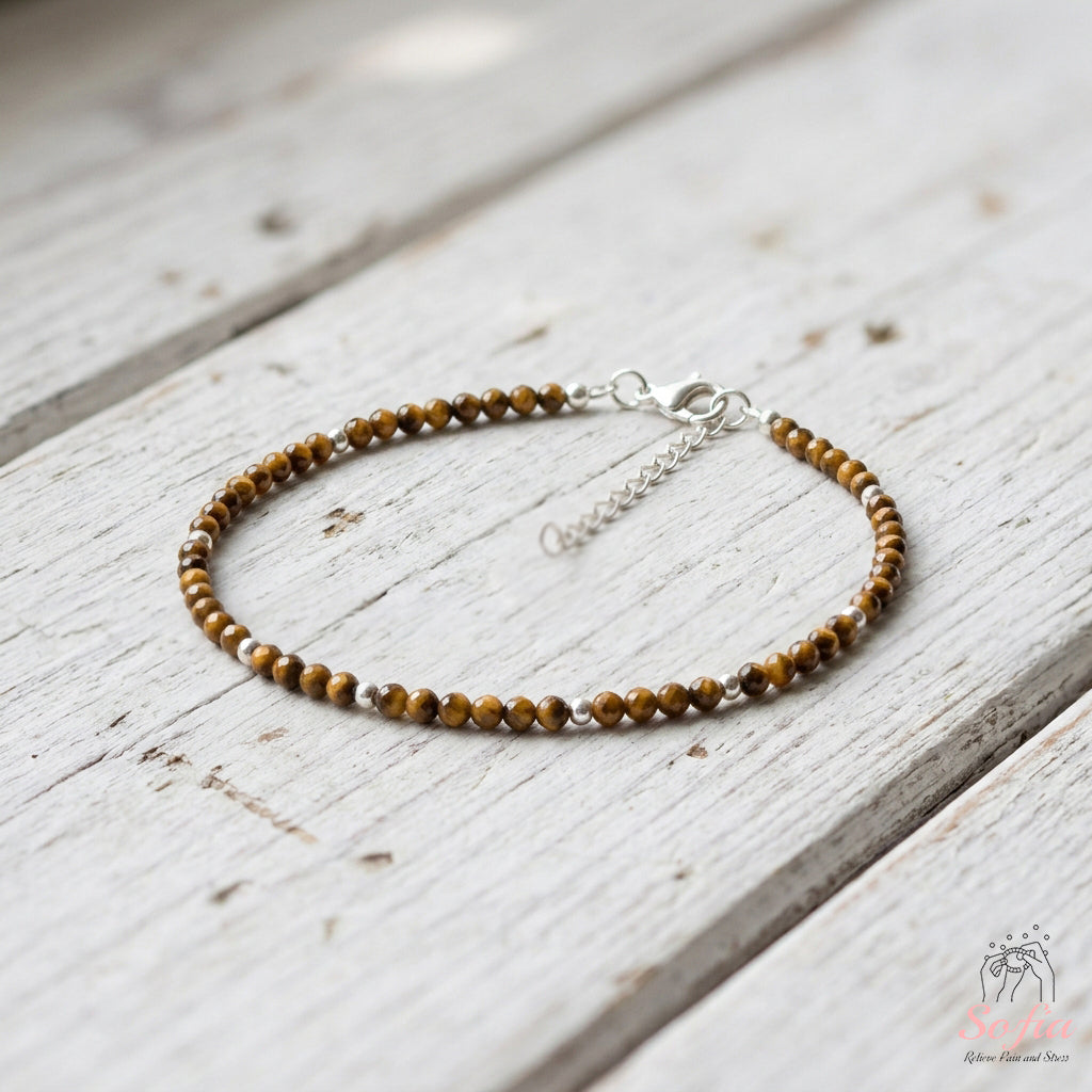 Tigers Eye Bracelet | Minimalist Dainty Jewelry Stackable