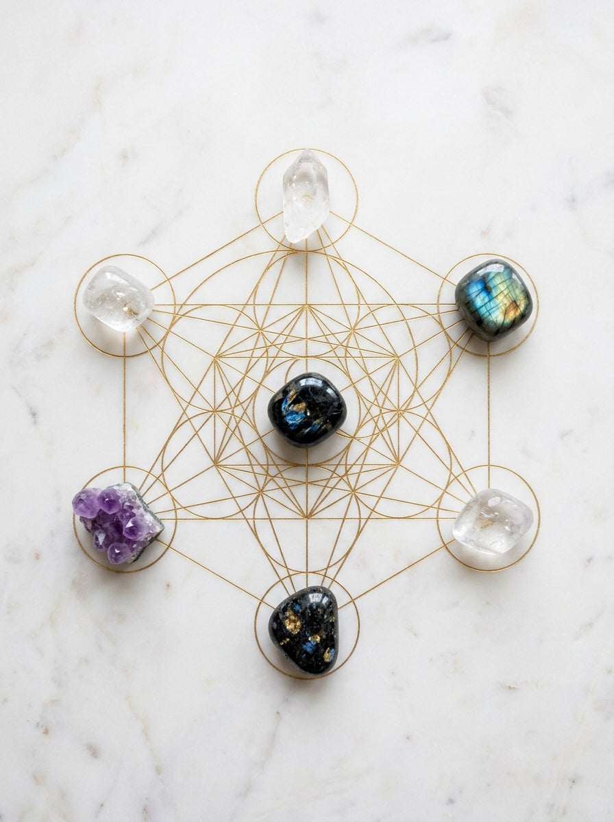 Arfvedsonite crystal grid