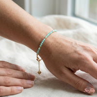 Pulsera de Amazonita | Joyería Fina Minimalista Apilable