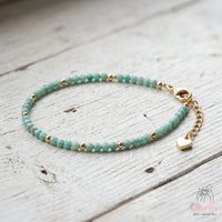 Pulsera de Amazonita | Joyería Fina Minimalista Apilable