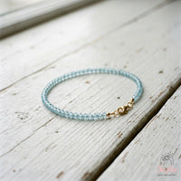Aquamarine Bracelet | Minimalist Dainty Jewelry Stackable