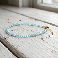 Aquamarine Bracelet | Minimalist Dainty Jewelry Stackable