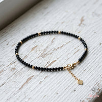 Obsidian Bracelet | Minimalist Dainty Jewelry Stackable