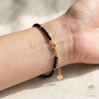 Obsidian Bracelet | Minimalist Dainty Jewelry Stackable