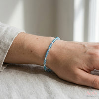 Blue Topaz Bracelet | Minimalist Dainty Jewelry Stackable