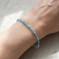 Blue Topaz Bracelet | Minimalist Dainty Jewelry Stackable