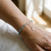 Blue Topaz Bracelet | Minimalist Dainty Jewelry Stackable