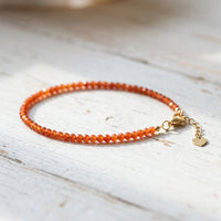 Pulsera de cornalina | Joyería minimalista delicada apilable