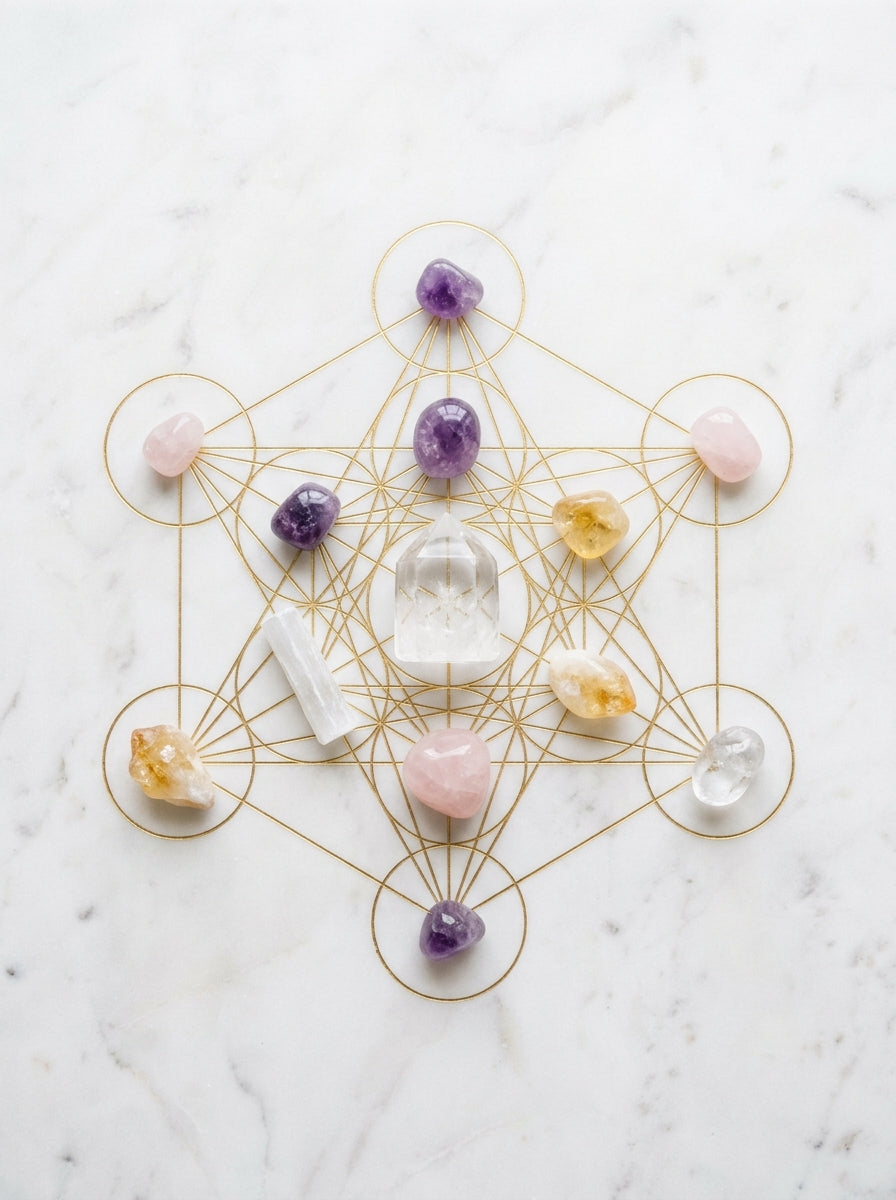 Clear Quartz crystal grid