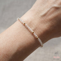 Clear Quartz Bracelet | Minimalist Dainty Jewelry Stackable