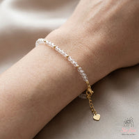 Clear Quartz Bracelet | Minimalist Dainty Jewelry Stackable