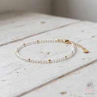 Clear Quartz Bracelet | Minimalist Dainty Jewelry Stackable