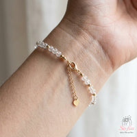 Clear Quartz Bracelet | Minimalist Dainty Jewelry Stackable