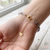 Rainbow Fluorite Bracelet | Minimalist Dainty Jewelry Stackable