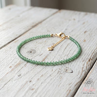 Green Aventurine Bracelet | Minimalist Dainty Jewelry Stackable