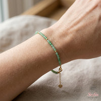 Green Jade Bracelet | Minimalist Dainty Jewelry Stackable