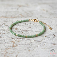 Green Jade Bracelet | Minimalist Dainty Jewelry Stackable