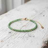 Green Jade Bracelet | Minimalist Dainty Jewelry Stackable