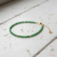 Green Jade Bracelet | Minimalist Dainty Jewelry Stackable