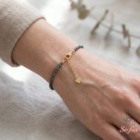 Hematite Bracelet | Minimalist Dainty Jewelry Stackable