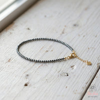 Hematite Bracelet | Minimalist Dainty Jewelry Stackable