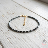 Hematite Bracelet | Minimalist Dainty Jewelry Stackable