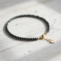 Hematite Bracelet | Minimalist Dainty Jewelry Stackable