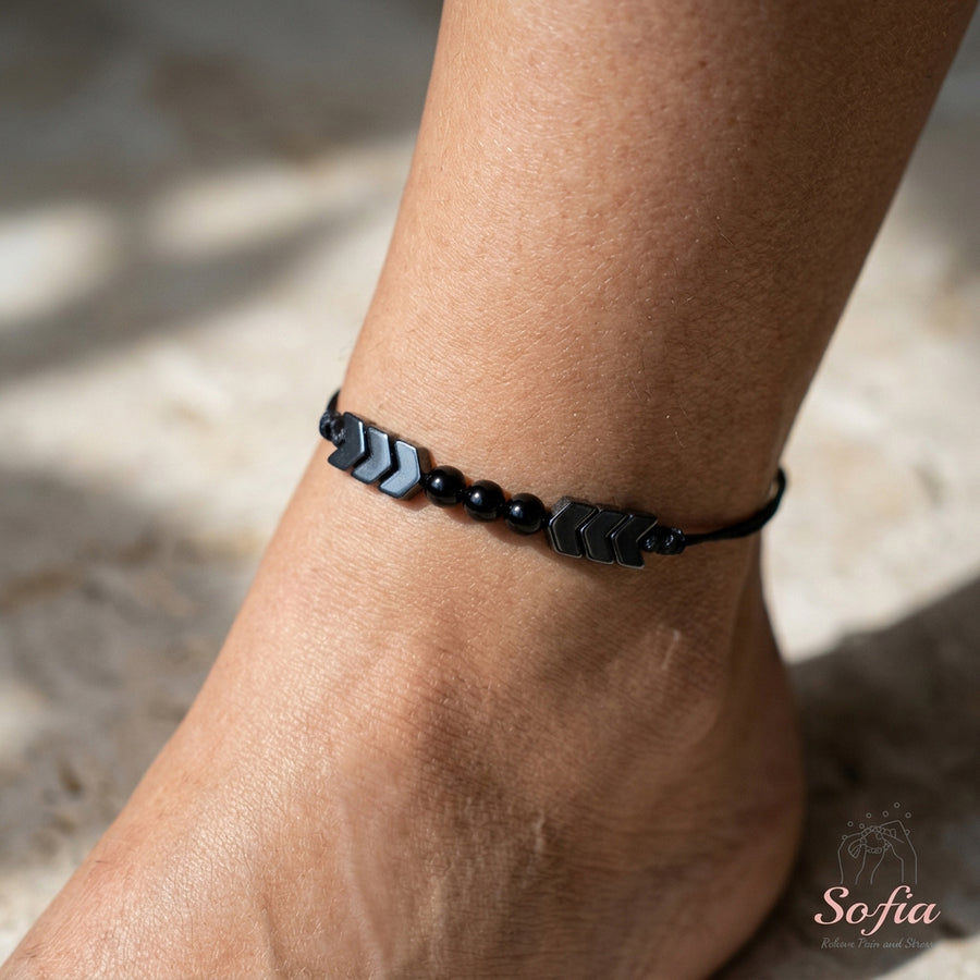 Hematite Anklet | Minimalist Design Crystal Jewelry