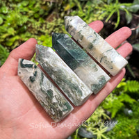 Moss Agate Crystal Tower | Crystal Decor