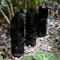 Obsidian Crystal Tower | Crystal Stone Decor