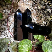 Obsidian Crystal Tower | Crystal Stone Decor